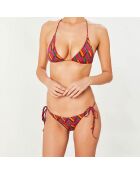 Maillot de bain 2 pièces triangles souples Clave rose/orange