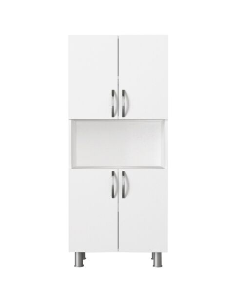 William weißer Badezimmerschrank - 59,5 x 140,3 x 29,5 cm