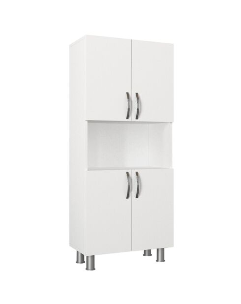 William weißer Badezimmerschrank - 59,5 x 140,3 x 29,5 cm