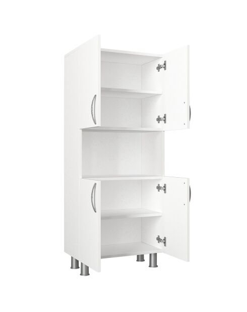 William weißer Badezimmerschrank - 59,5 x 140,3 x 29,5 cm