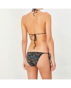 Maillot de bain 2 pièces triangles souples Hippie bleu/marron