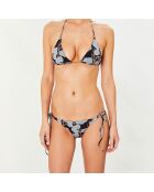 Maillot de bain 2 pièces triangles souples Inle noir/bleu
