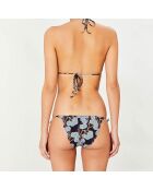 Maillot de bain 2 pièces triangles souples Inle noir/bleu
