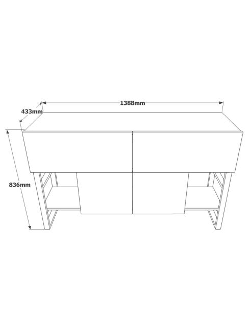 Buffet ML25 pin - 138.8x83.6x43.3 cm