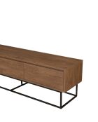 Meuble TV Milo 180 noyer/noir - 180x50x40 cm