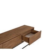 Meuble TV Milo 180 noyer/noir - 180x50x40 cm