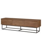 Meuble TV Milo 180 noyer/noir - 180x50x40 cm
