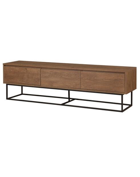 Meuble TV Milo 180 noyer/noir - 180x50x40 cm