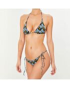 Maillot de bain 2 pièces triangles souples Clave bleu/kaki