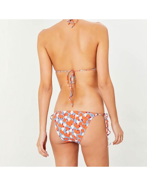 Maillot de bain 2 pièces triangles souples Medusa orange/bleu
