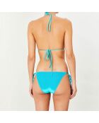 Maillot de bain 2 pièces triangles souples en Velours turquoise