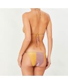 Maillot de bain 2 pièces irisé triangles souples Br Rayas rose/jaune