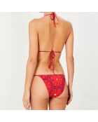 Maillot de bain 2 pièces triangles souples Sun prune/fuchsia