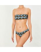 Maillot de bain 2 pièces bandeau Clave bleu/kaki