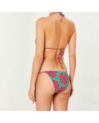 Maillot de bain 2 pièces triangles souples Sun bleu/rose