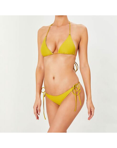 Maillot de bain 2 pièces triangles souples Solidos anis