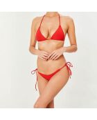 Maillot de bain 2 pièces triangles souples Solidos rouge