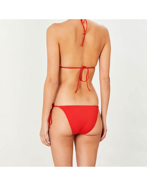 Maillot de bain 2 pièces triangles souples Solidos rouge
