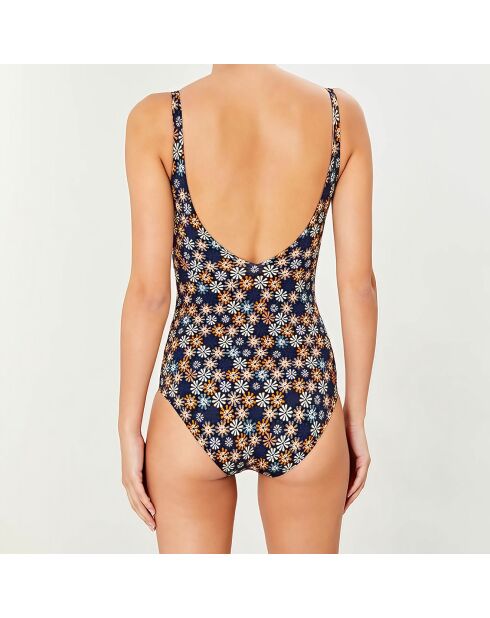 Maillot de bain 1 pièce Hippie bleu/jaune