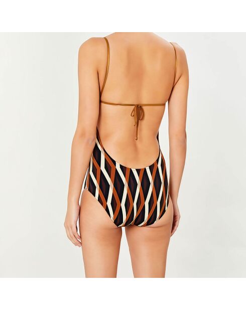 Maillot de bain 1 pièce Somni marron/rouille