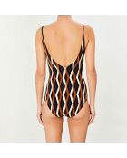 Maillot de bain 1 pièce Somni marron/rouille