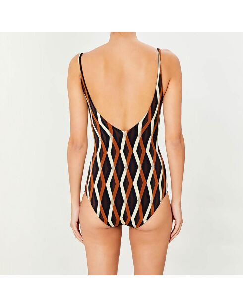 Maillot de bain 1 pièce Somni marron/rouille