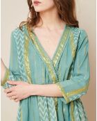 Robe Haiti imprimée menthe