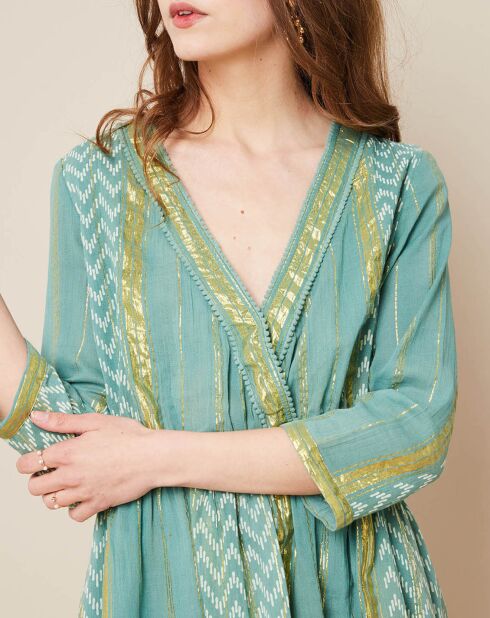 Robe Haiti imprimée menthe