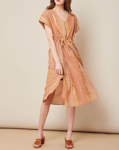 Robe Hayley imprimée terracotta