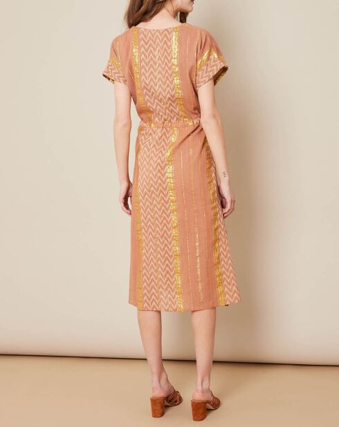 Robe Hayley imprimée terracotta