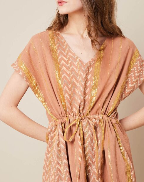 Robe Hayley imprimée terracotta