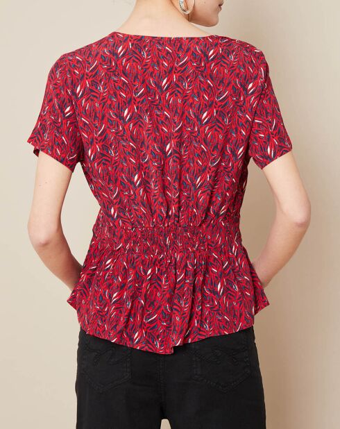 Top Topanga imprimé rouge