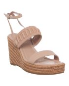 Sandales Compensées Yasmin roses - Talon 11 cm