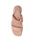 Sandales Compensées Yasmin roses - Talon 11 cm