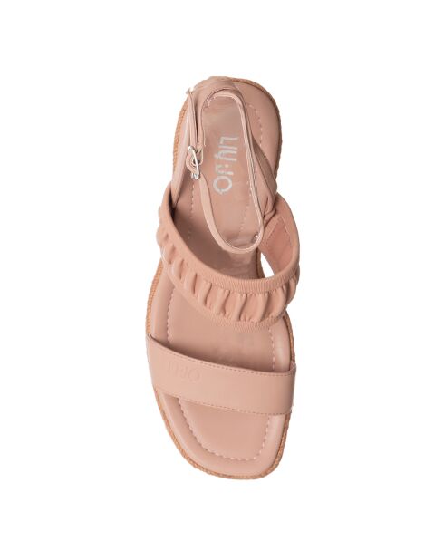 Sandales Compensées Yasmin roses - Talon 11 cm