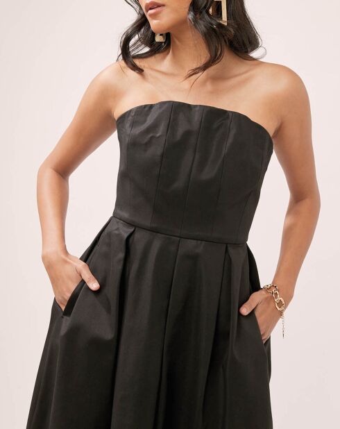 Robe Andrea bustier unie noire