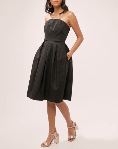 Robe Andrea bustier unie noire