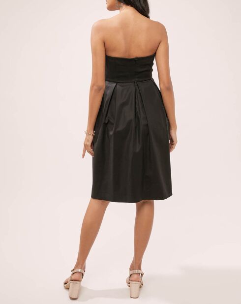 Robe Andrea bustier unie noire