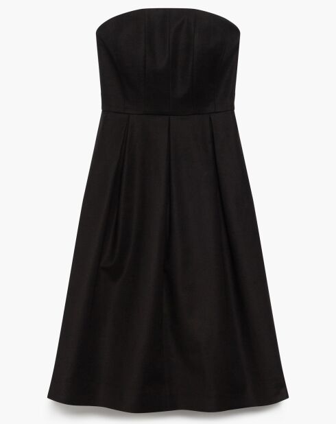 Robe Andrea bustier unie noire