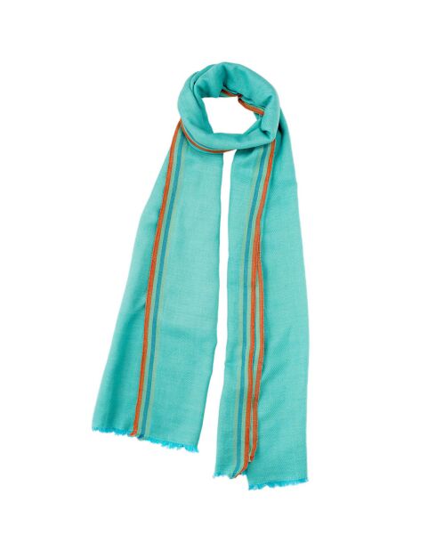 Stola Jazzy Azur/Lagoon aus Baumwolle - 70x210 cm