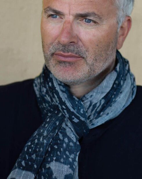 Écharpe Ulysse bleue - 70x190 cm