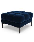 Pouf velours bali bleu roi - 60x60x41 cm