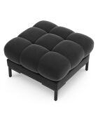 Pouf velours bali gris foncé - 60x60x41 cm