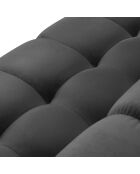 Canapé panoramique velvet bali 7 places gris foncé - 383x185x75 cm