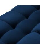 Canapé panoramique velvet bali 7 places bleu roi - 383x185x75 cm