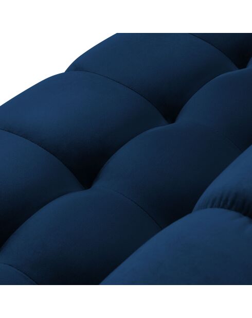 Canapé panoramique velvet bali 7 places bleu roi - 383x185x75 cm