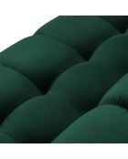 Canapé panoramique velvet bali 7 places vert bouteille - 383x185x75 cm
