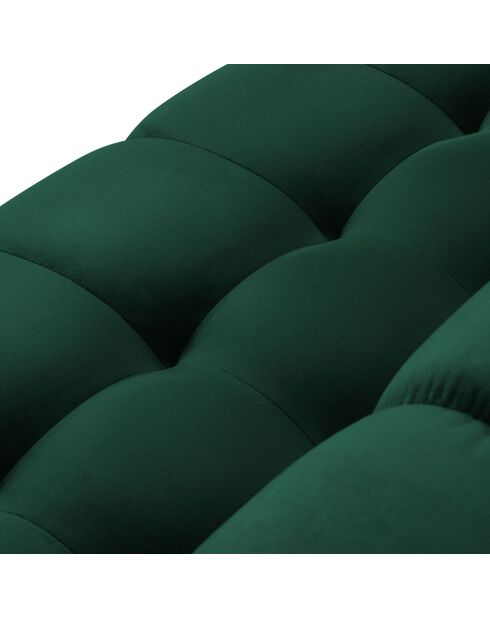 Canapé panoramique velvet bali 7 places vert bouteille - 383x185x75 cm