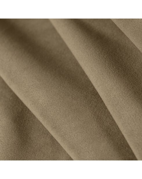 Canapé panoramique velvet bali 7 places beige - 383x185x75 cm