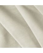 Canapé panoramique velvet bali 7 places beige clair - 383x185x75 cm